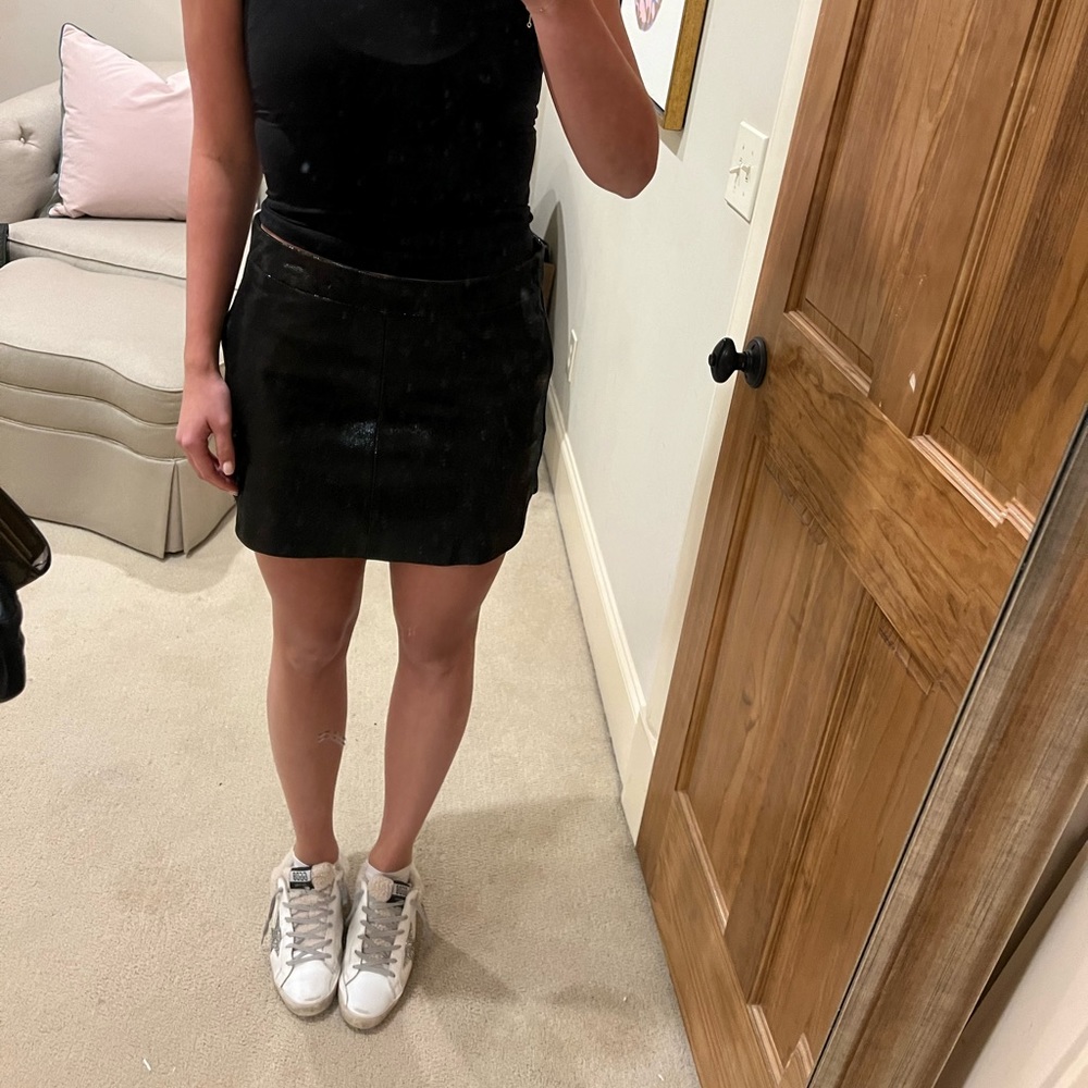 Karina Grimaldi skirt shiny snake skin